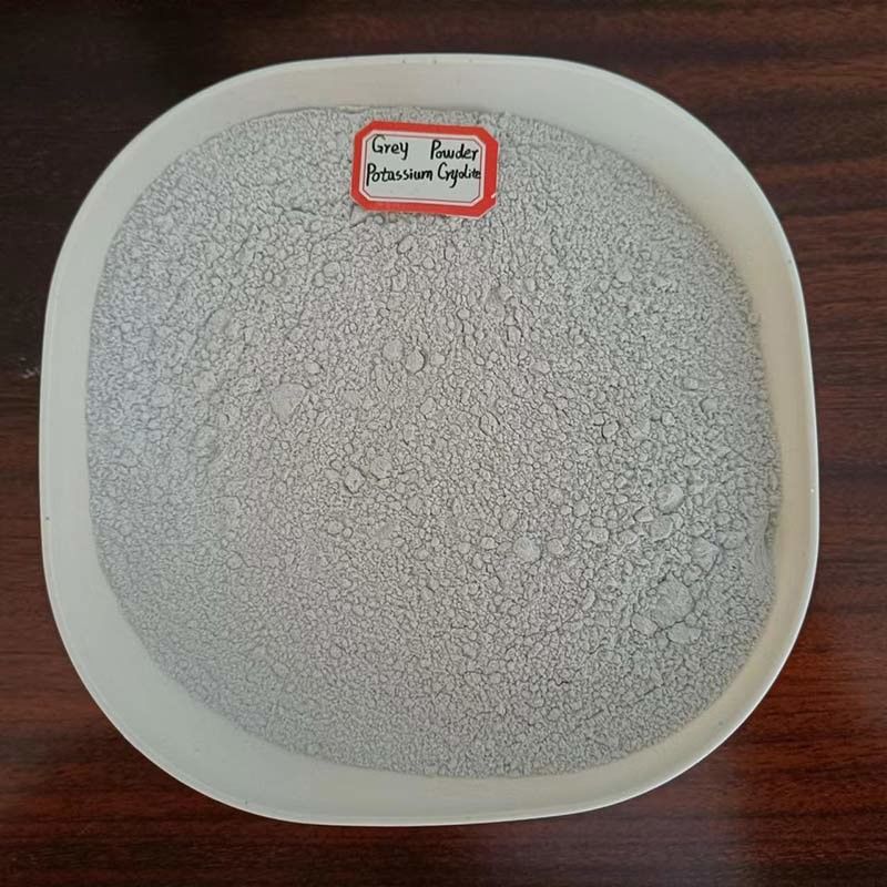 Cryolite de potássio insolúvel em água, pó branco utilizado como fluxo em processos de solda por solda e fabrico de alumínio